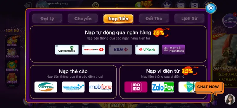 Tính năng rút nạp tiền Go86 tiện lợi với đa dạng phương thức