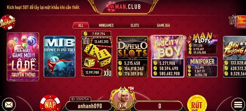 Cổng game Man Club nổi tiếng với chất lượng game bắn cá đổi thưởng