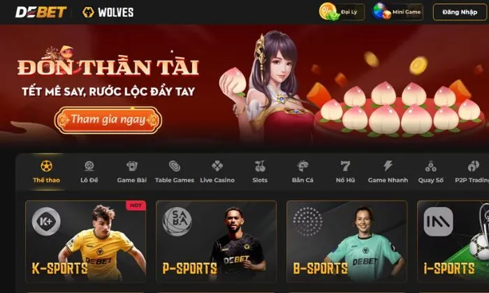 Giao diện Debet sắc nét, ấn tượng